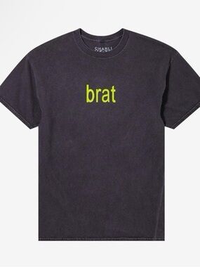 NWOT- CHARLI XCX ‘brat' Unisex Graphic Tee Hot Topic- Charcoal Black